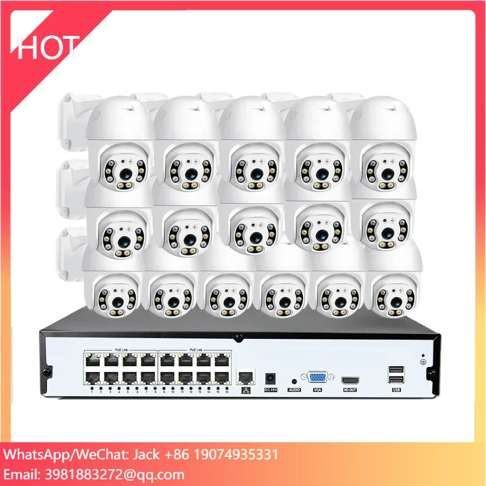 Home Security And Camera Systems - ชุดกล้องวงจรปิดแบบมีสาย Colorvu NVR ความละเอียด 5MP กล้อง