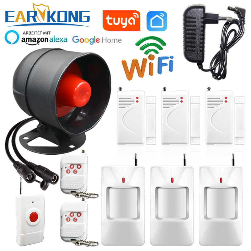 Home Zone Security App - Tuya WiFi ไร้สายระบบความปลอดภัยในบ้านขโมยดัง Siren 433MHz Motion