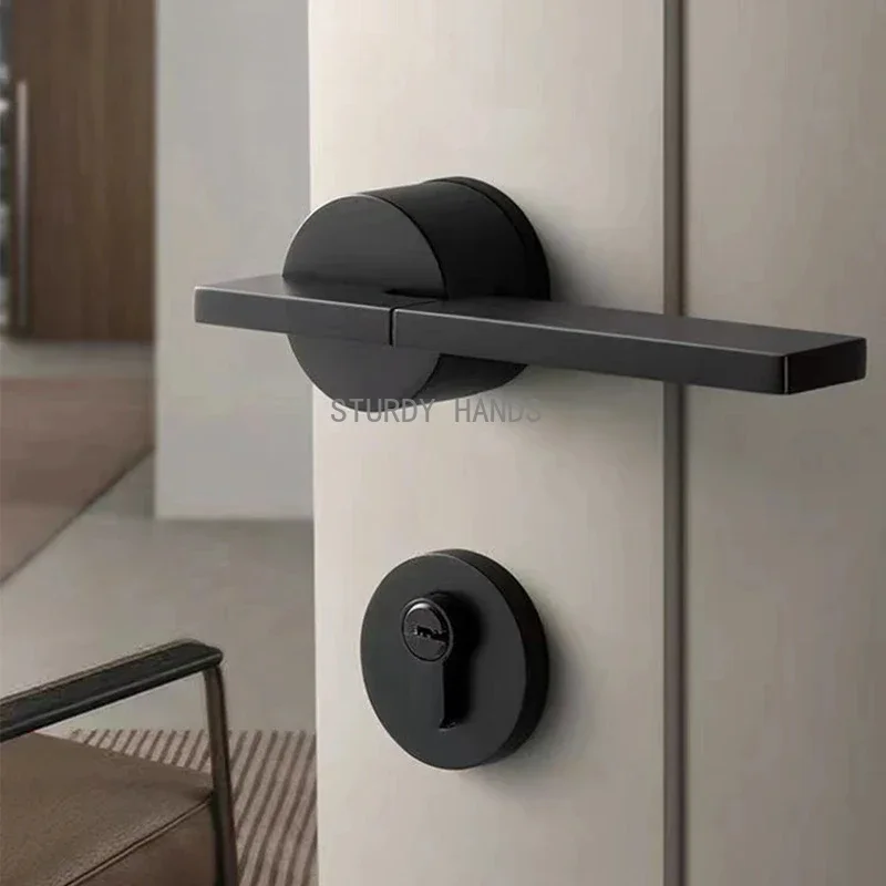 Home Security Door - กุญแจล็อคประตูภายในบ้าน/สำนักงาน วัสดุโลหะผสมสังกะสี ดีไซน์ทันสมัย ระบบเงียบ อะลูมิเนียม ป้องกันการโจรกรรม