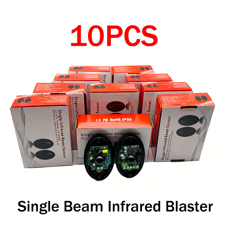 Home Security Beams - 10คู่ ระบบรักษาความปลอดภัยประตูบ้านเครื่องตรวจจับอินฟราเรดแบบโฟโตอิเล็กทริค SINGLE BEAM ALARM สำหรับประตูหน้าต่างระบบกันขโมย
