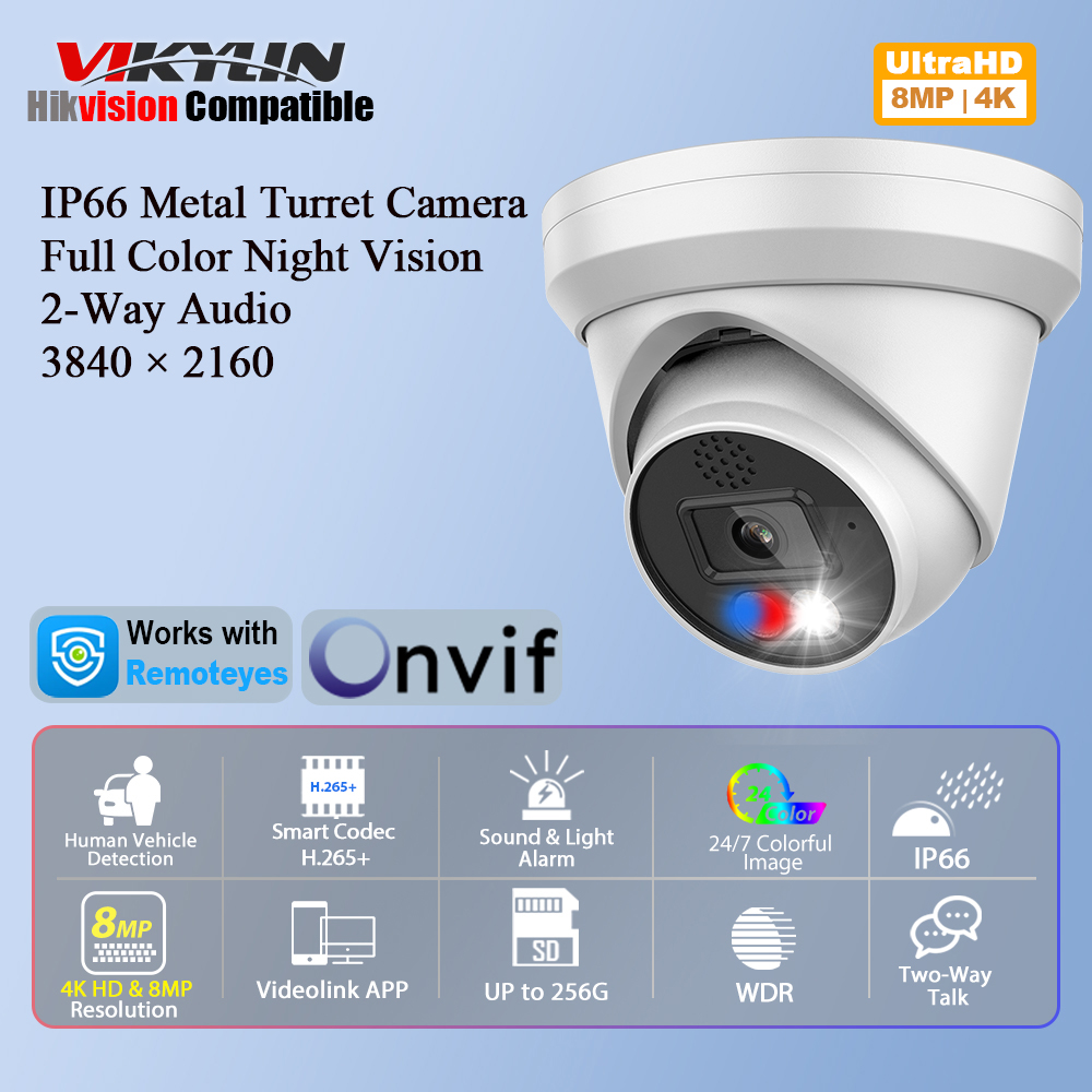 Home Security Images - วิกิลิน 4K 8MP กล้อง IP สีเต็มรูปแบบ