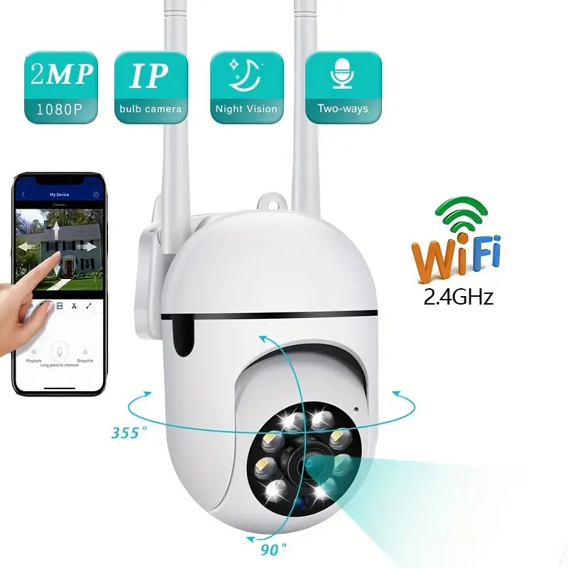 Home Security Lidar - A7 กล้องตรวจสอบไร้สาย 360 องศาอินเตอร์คอม 1080P กล้องรักษาความปลอดภัยภายในบ้านระยะไกล