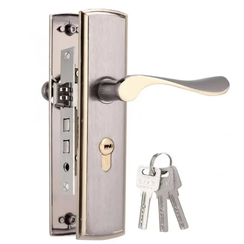 Home Security Tips - กุญแจล็อคมือจับประตูสีทองล็อคประตูบ้านเงียบล็อคภายในกุญแจปลดล็อคสำหรับประตูความปลอดภัยในบ้านภายในห้องนอนห้องนั่งเล่นห้องครัว
