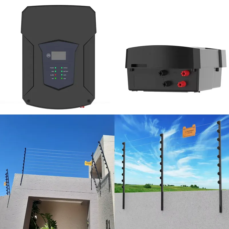 Home Security Electric Fence - เครื่องกระตุ้นไฟฟ้าสำหรับรั้วอัจฉริยะพร้อม WiFi และ SMS เพื่อความปลอดภัยในบ้าน, เครื่องชาร์จไฟฟ้าสำหรับรั้วแบบพัลส์