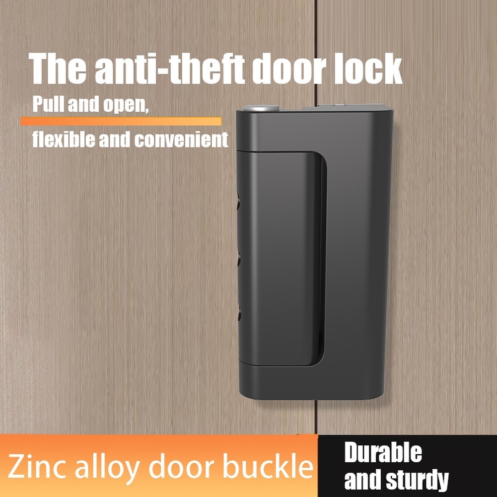 Home Security Door - 1 ชิ้น ตัวล็อคประตูแบบกันขโมย ทำจากโลหะผสมสังกะสี สำหรับเสริมความปลอดภัย ตกแต่งบ้าน