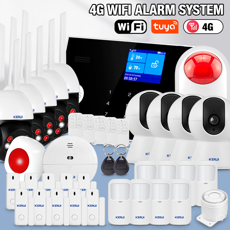 Home Zone Security App - ชุดระบบเตือนภัยบ้าน KERUI 433mhz 4G/WIFI รองรับ 3