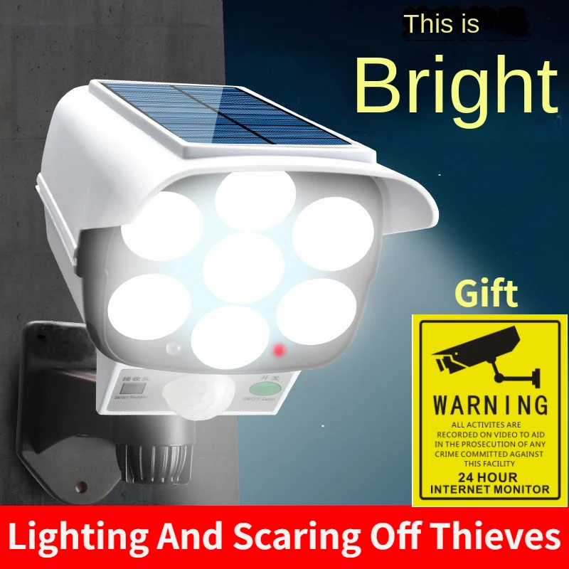 Home Security Monitor - กลางแจ้งพลังงานแสงอาทิตย์ Light Motion Sensor กล้อง Dummy