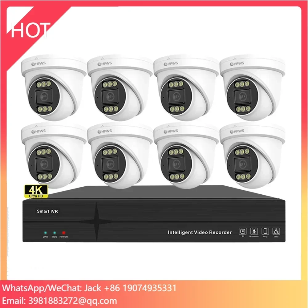 Home Security And Camera Systems - กล้องวงจรปิด OEM 8MP 4K 25FPS PoE
