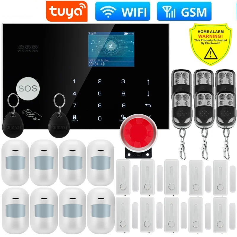 Home Zone Security App - ระบบเตือนภัยไร้สายแบบมีสาย W7B สำหรับบ้านอัจฉริยะ ป้องกันขโมย 433MHz WiFi