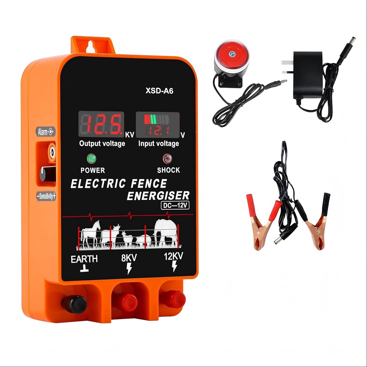 Home Security Electric Fence - เครื่องควบคุมรั้วไฟฟ้า 20 กม. 5.5 จูล หน้าจอ