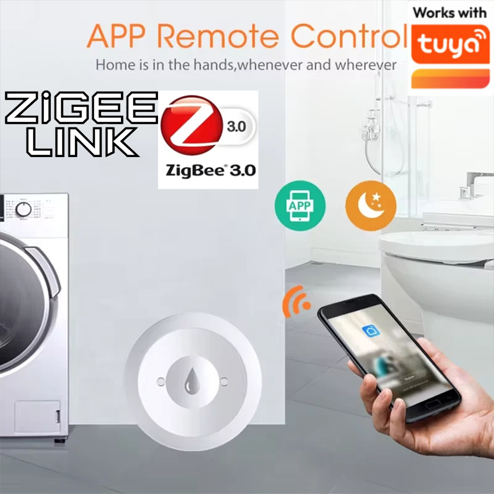 Home Security Monitor - สำหรับทูยา ซิกบี 3.0 เซ็นเซอร์ตรวจจับน้ำรั่วอัจฉริยะ เครื่องตรวจจับน้ำล้น ระบบเตือนภัยความปลอดภัย