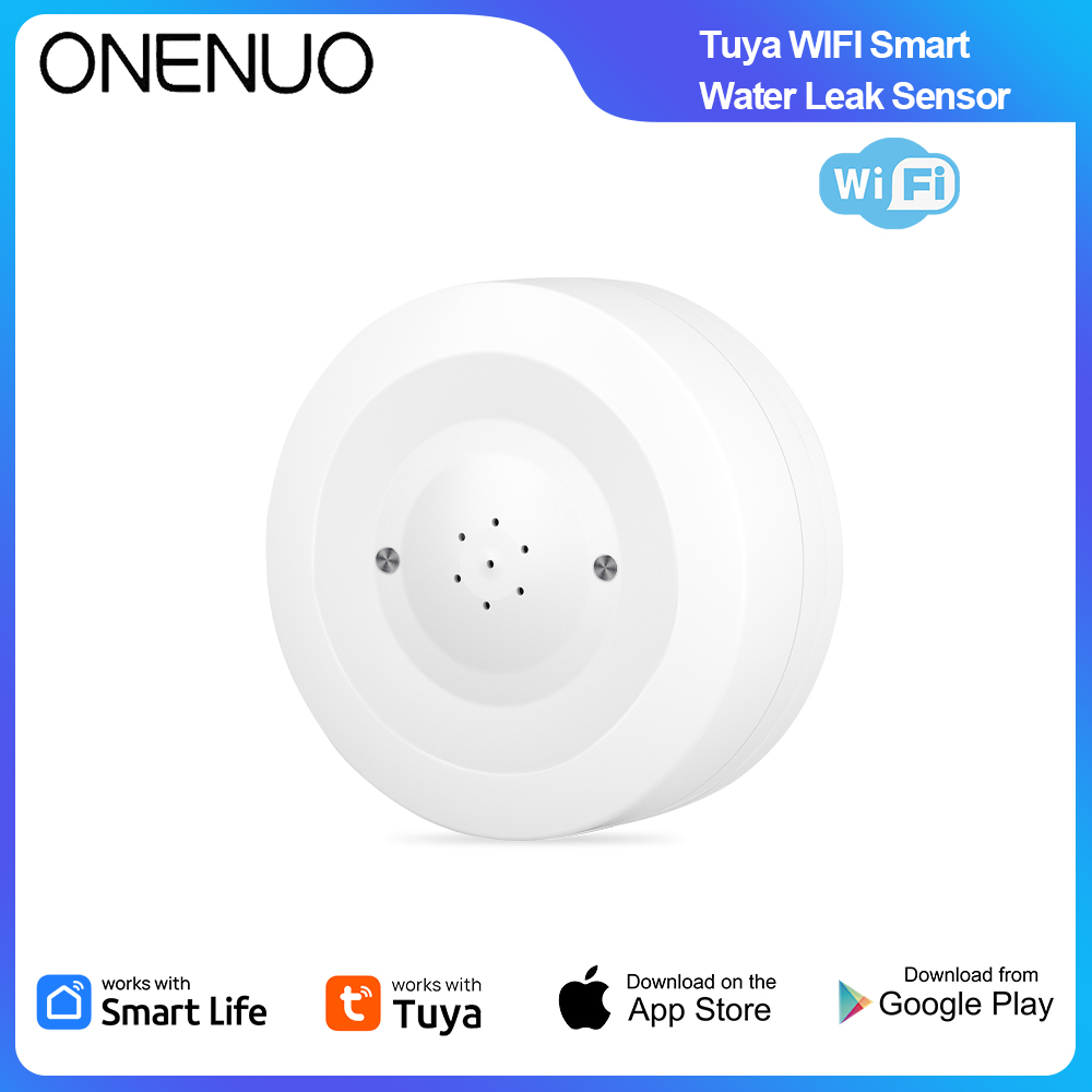 Home Security Monitor - ONENUO WiFi Tuya เซ็นเซอร์ตรวจจับน้ำรั่ว เครื่องตรวจจับน้ำท่วม IP55
