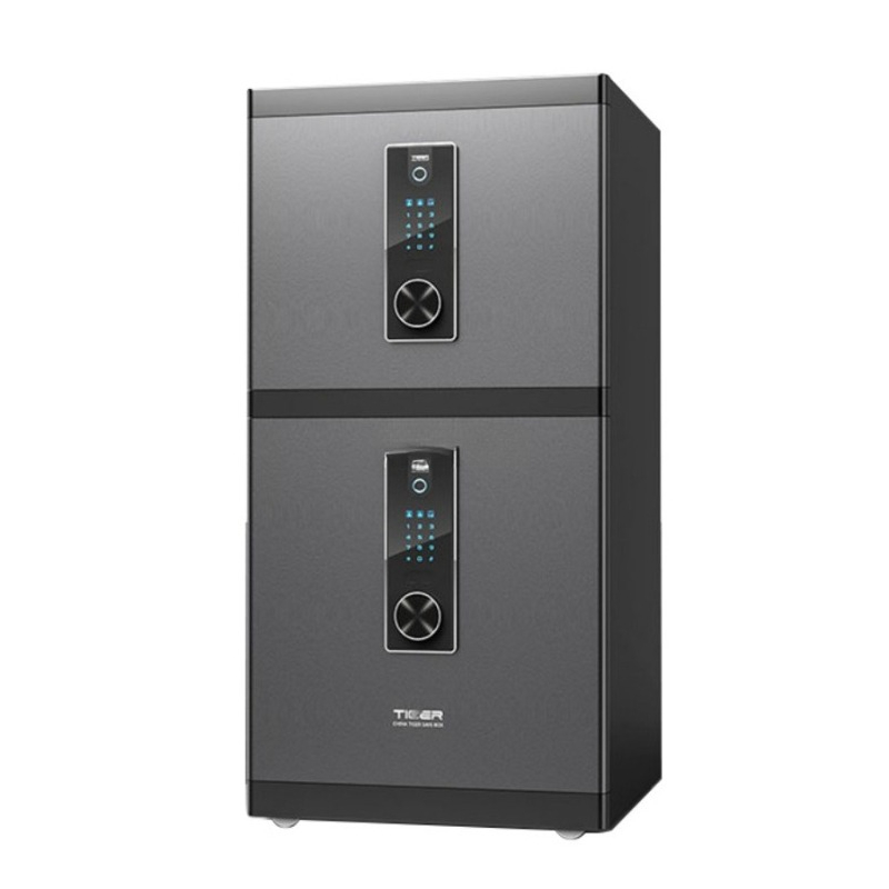 Home Security Safe - ตู้เซฟนิรภัยอัจฉริยะสำหรับสำนักงานที่บ้านขนาดใหญ่ ระบบสแกนลายนิ้วมือ โครงสร้างเหล็กทั้งหมด ป้องกันการโจรกรรม พร้อมรหัสผ่าน