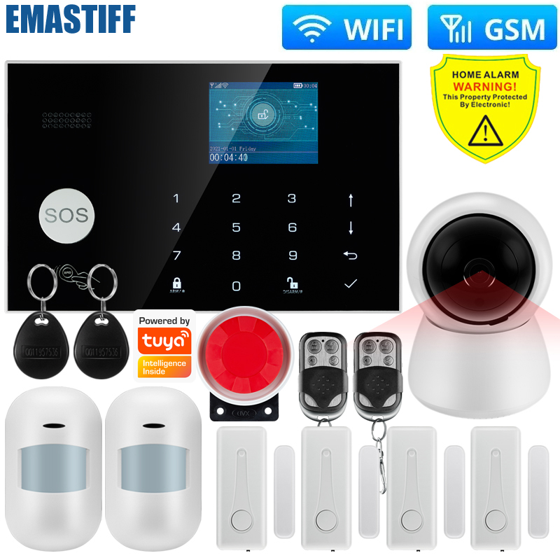 Home Zone Security App - 2.4G WIFI GSM ระบบเตือนภัยไร้สาย ระบบเตือนภัยกันขโมยภายในบ้าน ทำงานร่วมกับทูย่า
