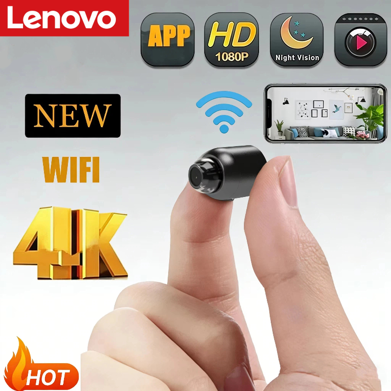 Home Security Images - เลอโนโวกล้องไร้สาย 4K กล้องวิดีโอรักษาความปลอดภัย กล้องมองกลางคืน กล้องตรวจจับความเคลื่อนไหว กล้องวิดีโอขนาดเล็ก