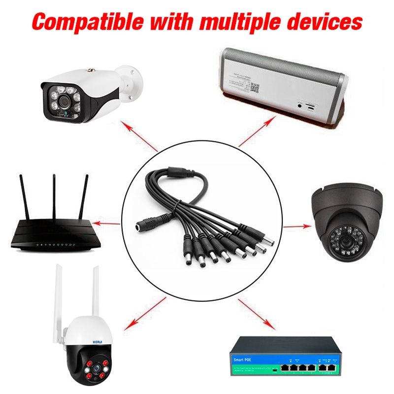 5.5x2.1 มม.1 หญิง 2 4 8 ชาย DC - Home Security Beams บทวิจารณ์และราคา