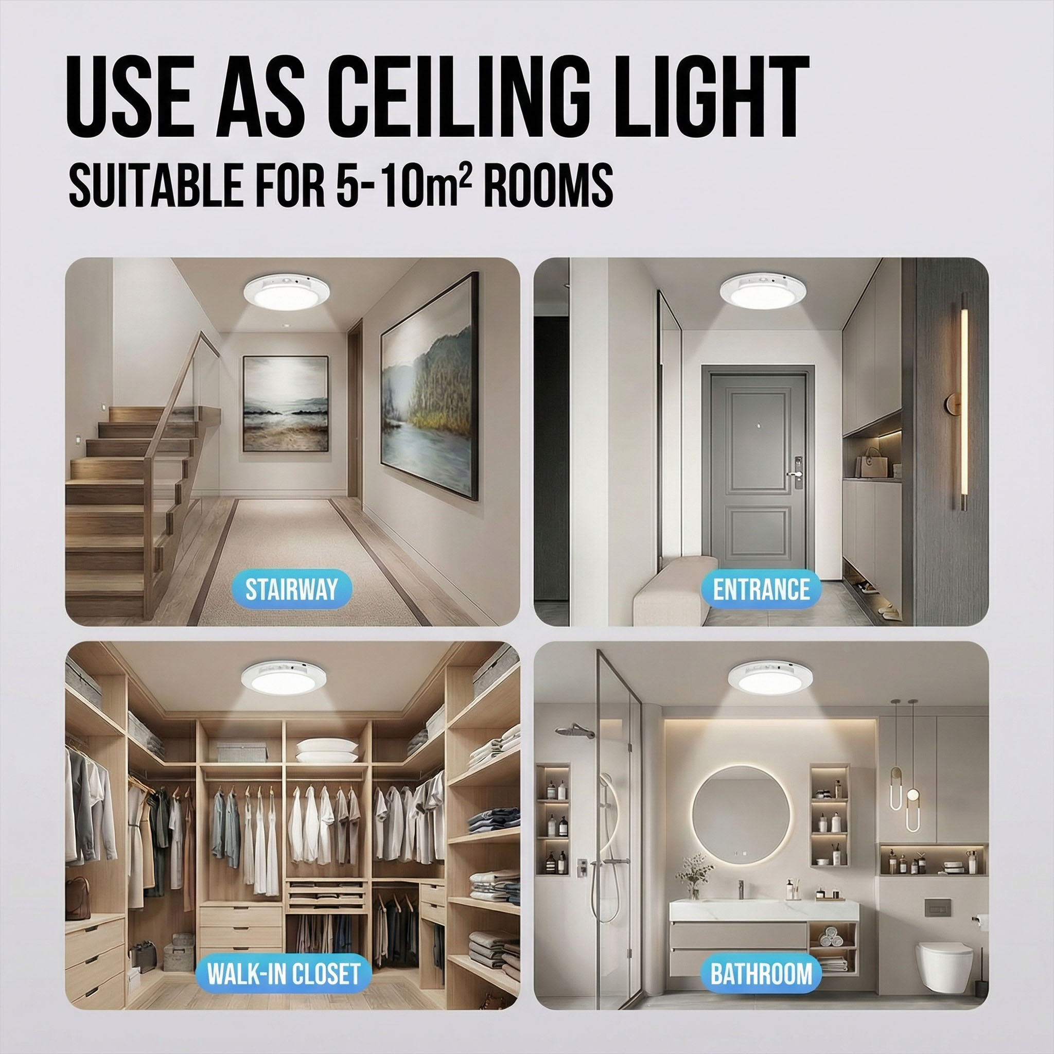 ไฟเพดาน LED แบบชาร์จไฟได้พร้อม - Home Security Beams บทวิจารณ์และราคา
