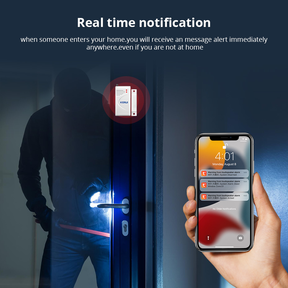 KERUI Tuya สมาร์ท WIFI Wireles - Home Zone Security App บทวิจารณ์และราคา