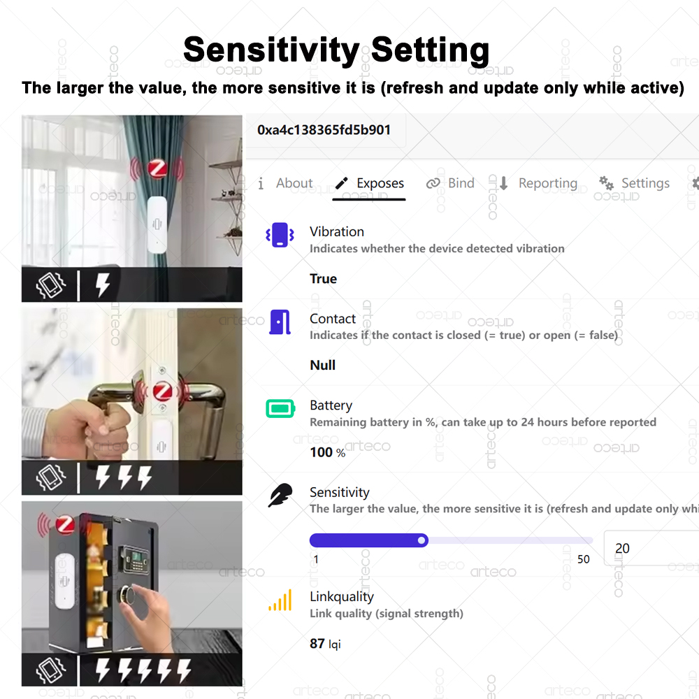 เซ็นเซอร์สั่นสะเทือนอัจฉริยะซิ - Home Security Monitor บทวิจารณ์และราคา