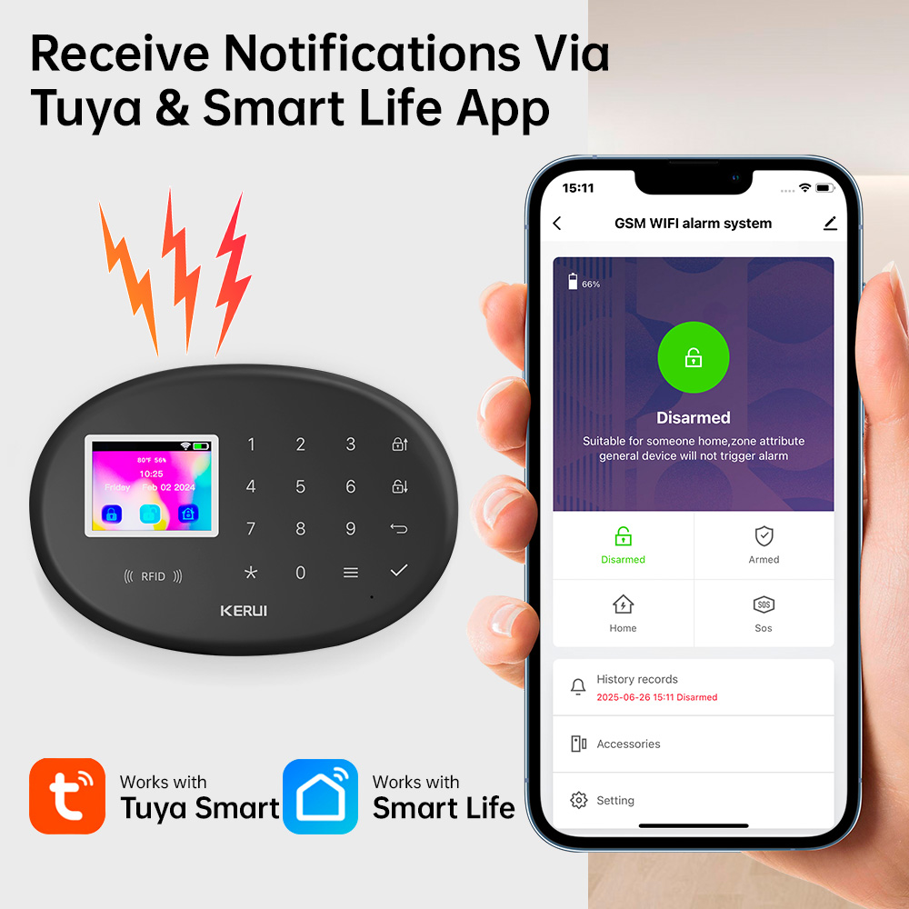 KERUI ALARM Security ระบบ W204 - Home Zone Security App บทวิจารณ์และราคา