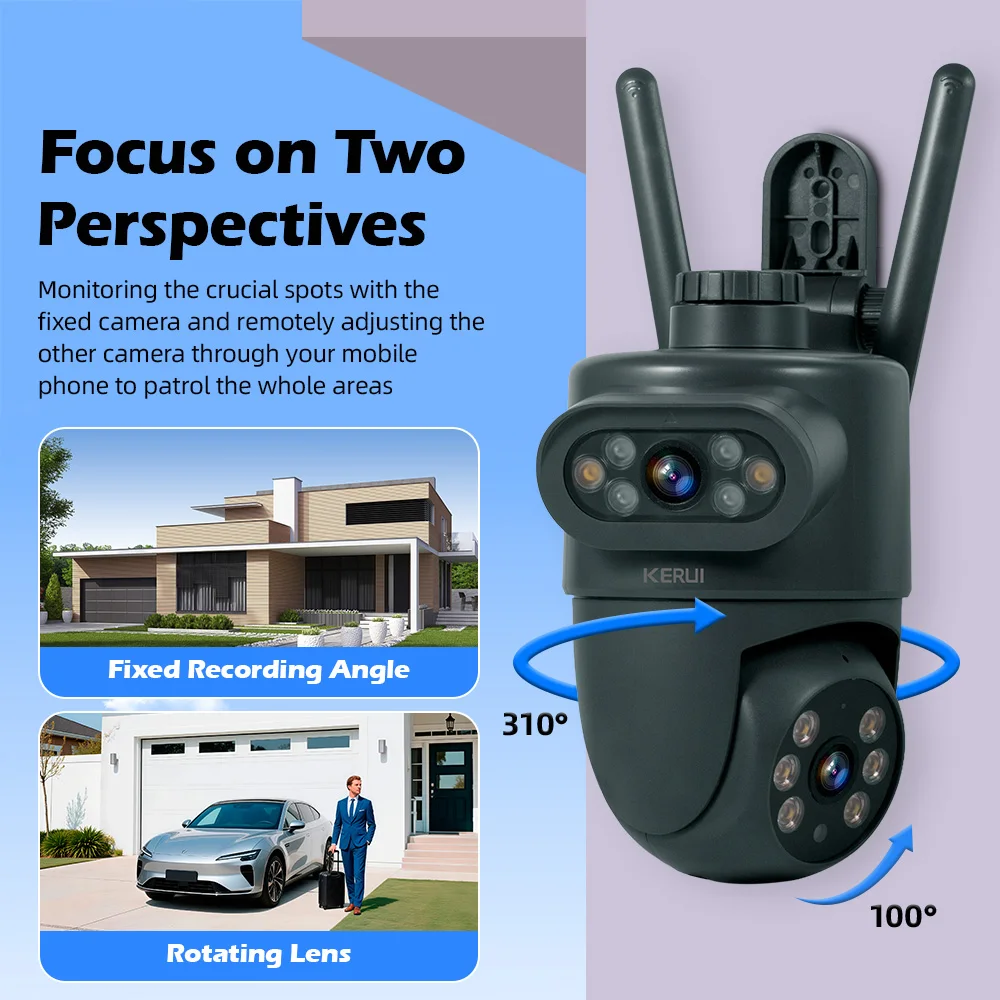 กล้องวงจรปิด KERUI สำหรับภายนอ - Home Security Beams บทวิจารณ์และราคา