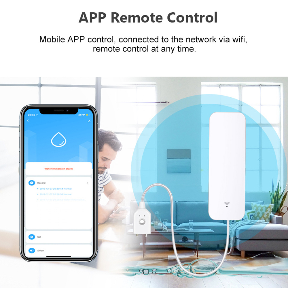 Tuya WiFi เซ็นเซอร์น้ํารั่ว, เ - Home Security Tools บทวิจารณ์และราคา