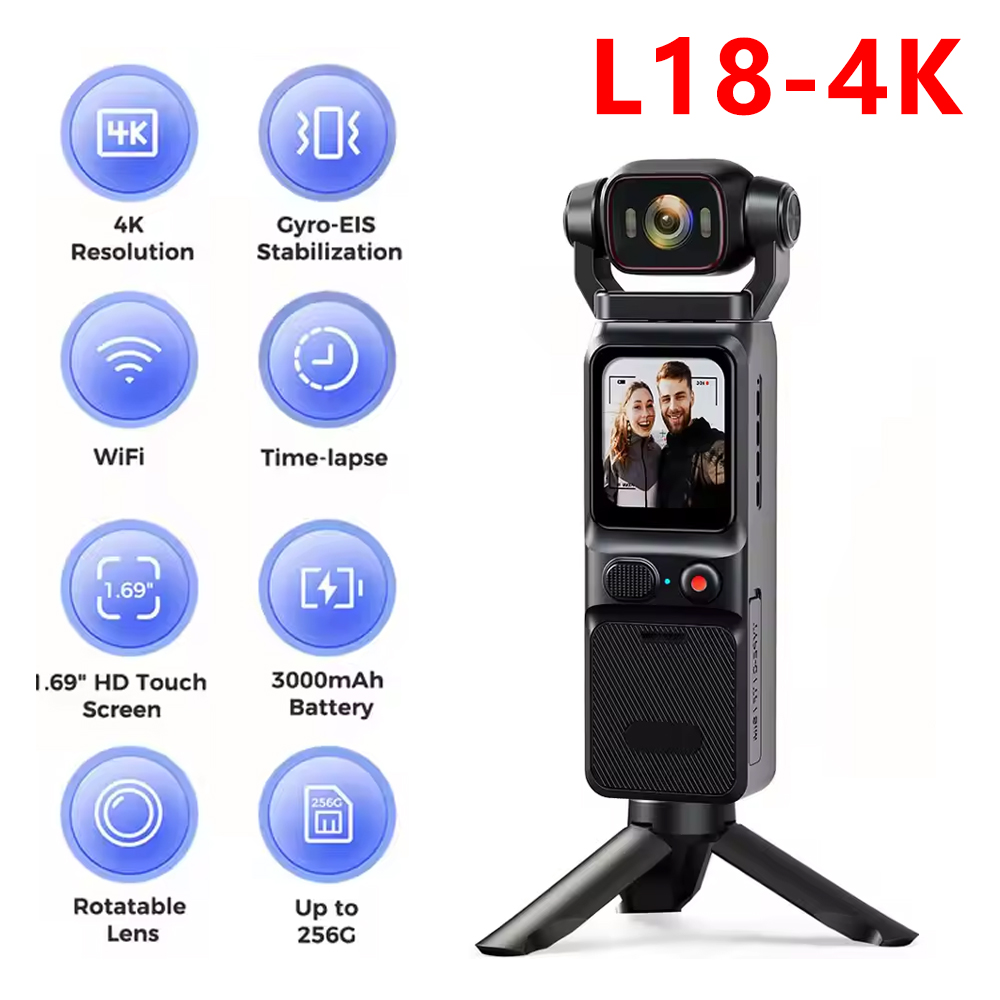 กล้องพกพาหน้าจอสัมผัส L18 4K W - Home Security Images บทวิจารณ์และราคา
