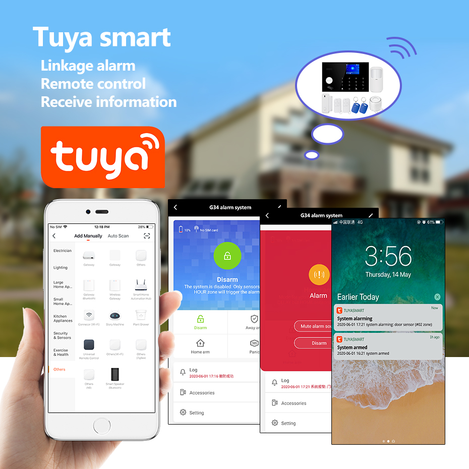 ชุดระบบเตือนภัยบ้าน KERUI 433m - Home Zone Security App บทวิจารณ์และราคา
