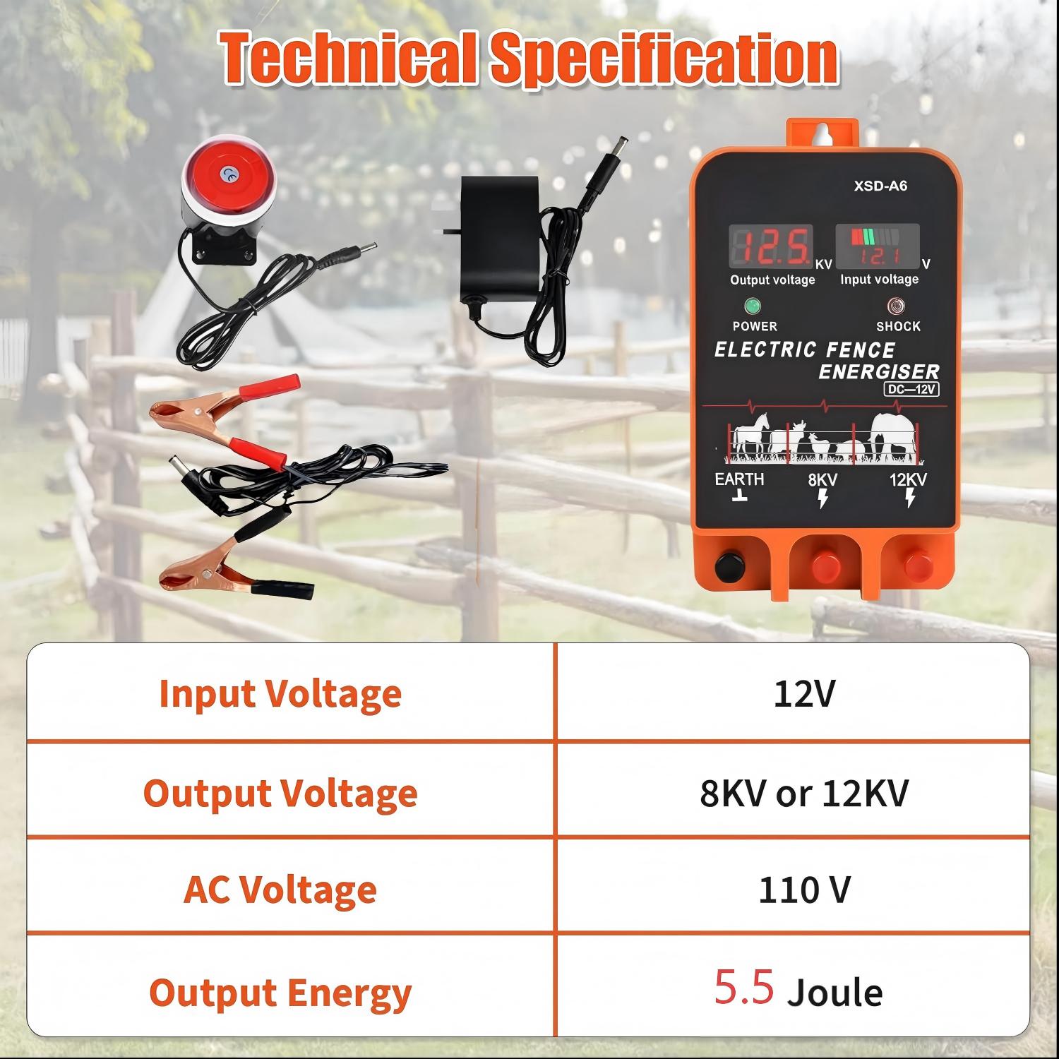 เครื่องควบคุมรั้วไฟฟ้า 20 กม.  - Home Security Electric Fence บทวิจารณ์และราคา