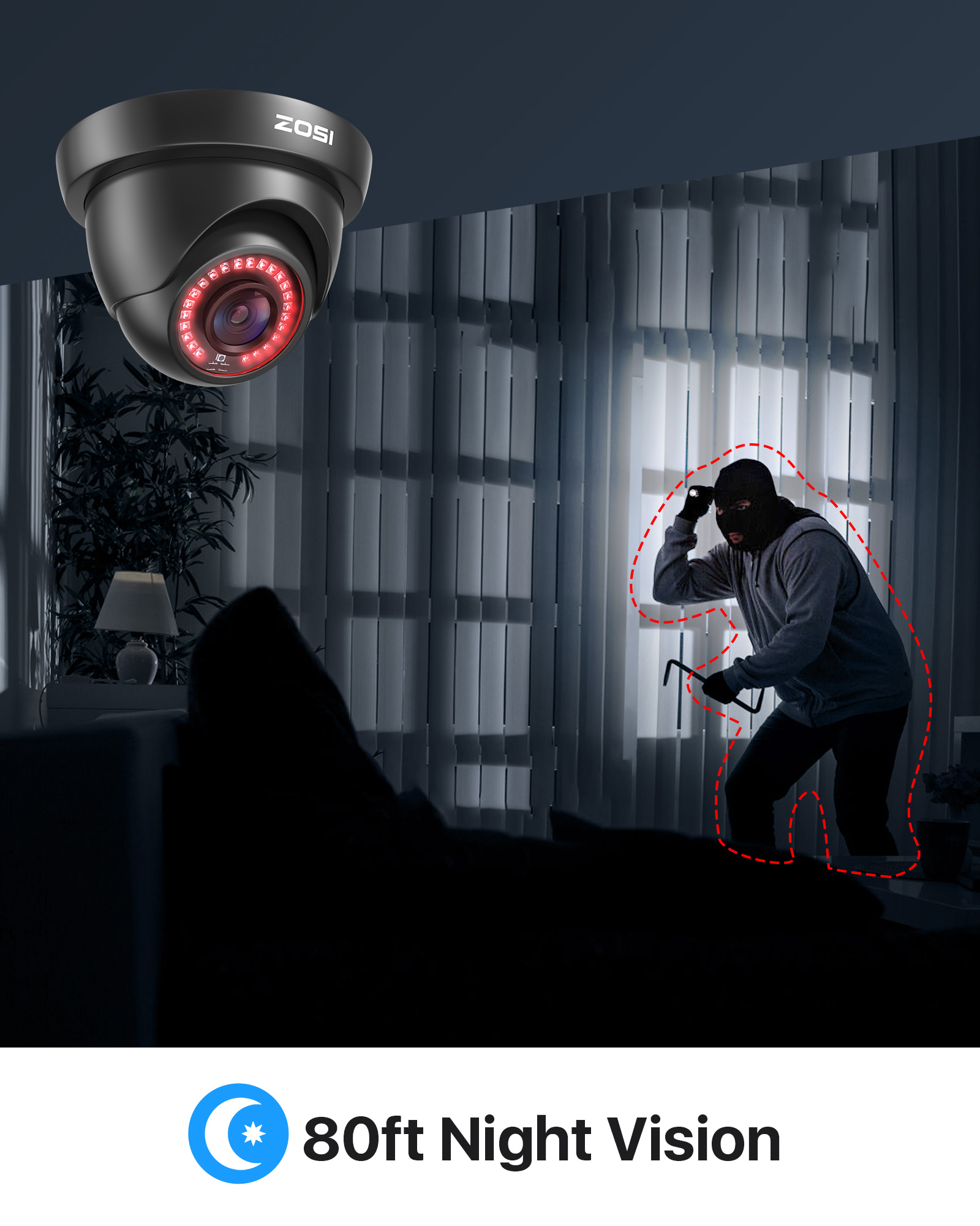 ชุดกล้องวงจรปิด ZOSI 2.0MP HD  - Home Security And Camera Systems บทวิจารณ์และราคา