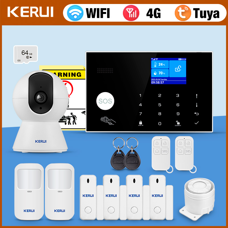ระบบเตือนภัย KERUI 4G พร้อมโซน - Home Zone Security App บทวิจารณ์และราคา