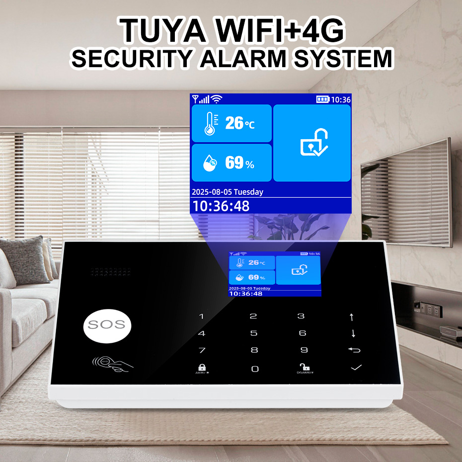 ระบบเตือนภัย KERUI 4G พร้อมโซน - Home Zone Security App บทวิจารณ์และราคา