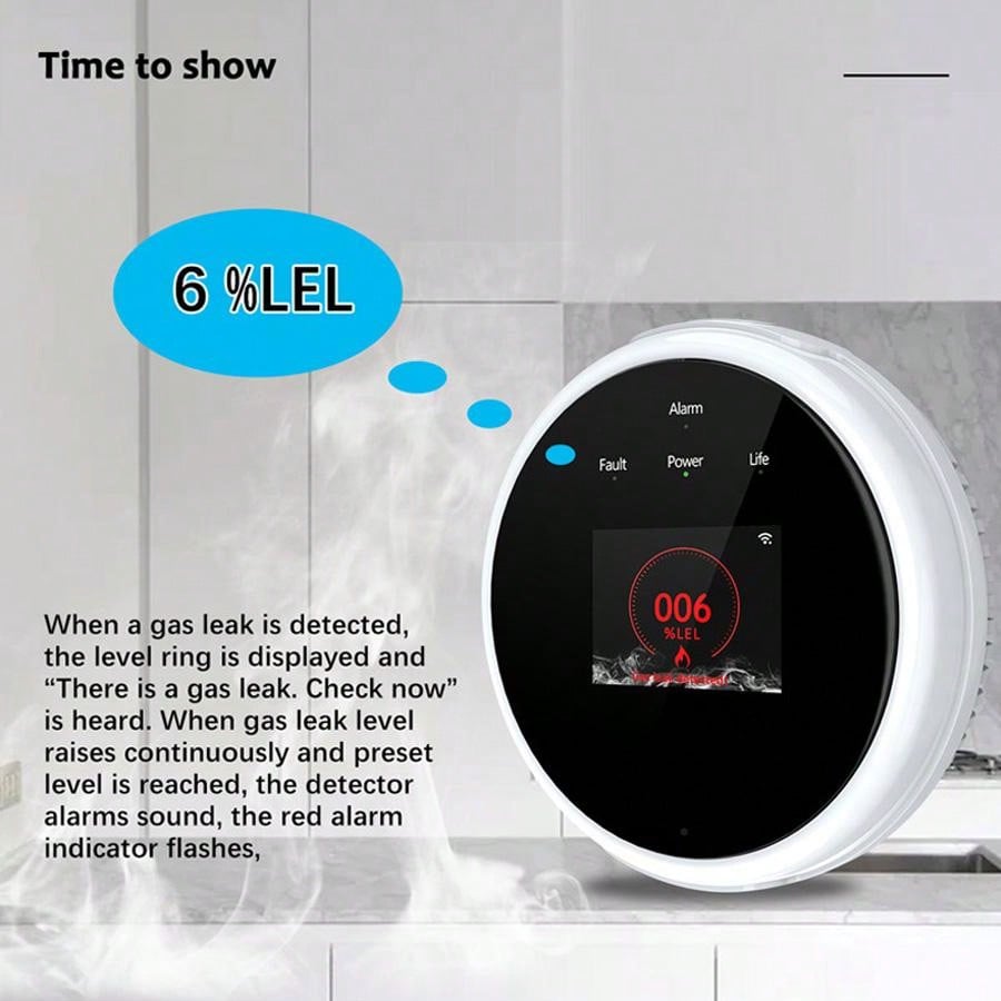 เซ็นเซอร์เตือนแก๊สรั่ว 2.4G Wi - Home Security Monitor บทวิจารณ์และราคา