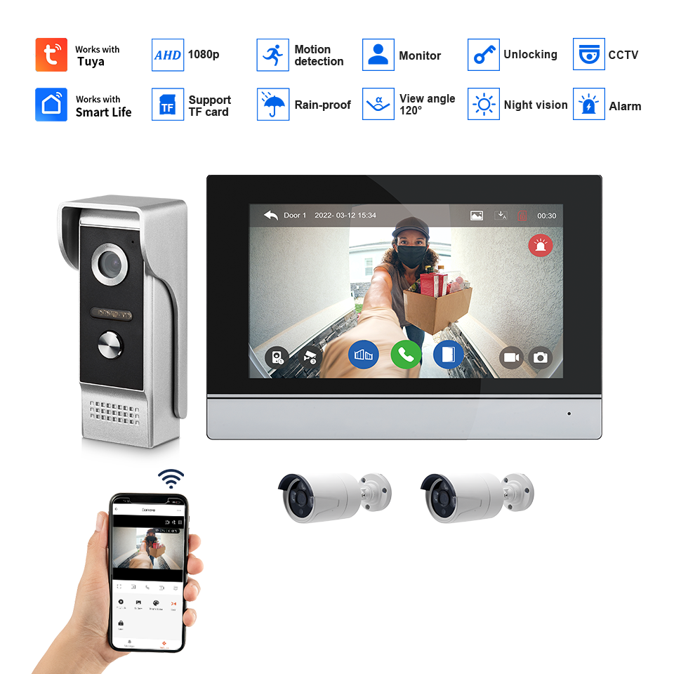 หน้าจอ IPS 7 นิ้ว กล้อง 2MP  ค - Home Security Tips บทวิจารณ์และราคา