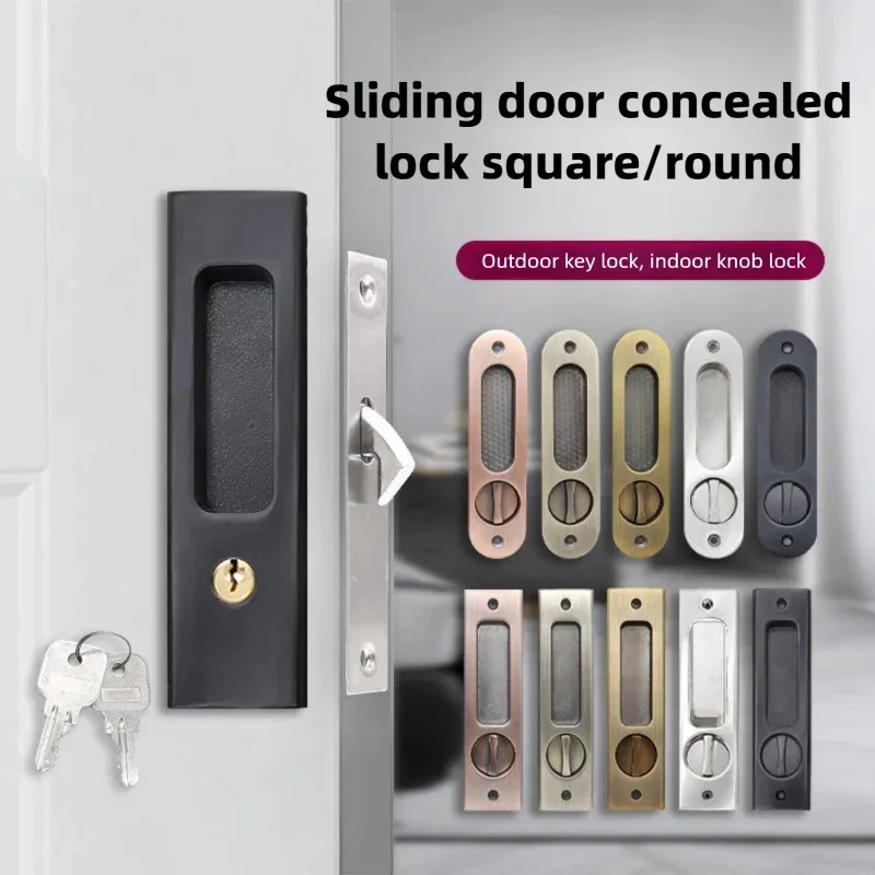 ตัวล็อคประตูบานเลื่อนสีดำแบบหน - Home Security Door บทวิจารณ์และราคา