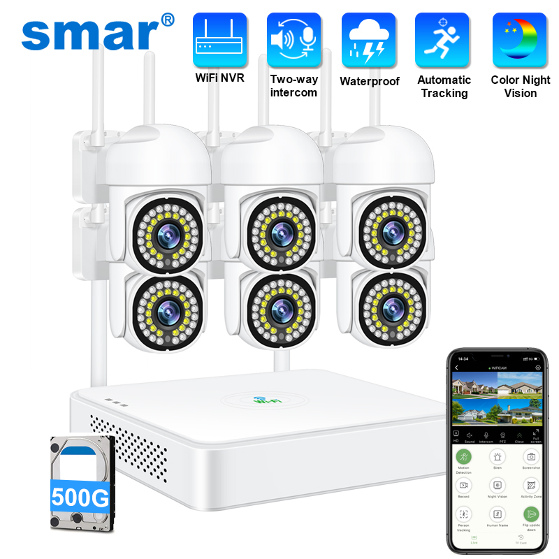 สมาร์ 3MP กล้องวงจรปิดไร้สายระ - Home Security And Camera Systems บทวิจารณ์และราคา