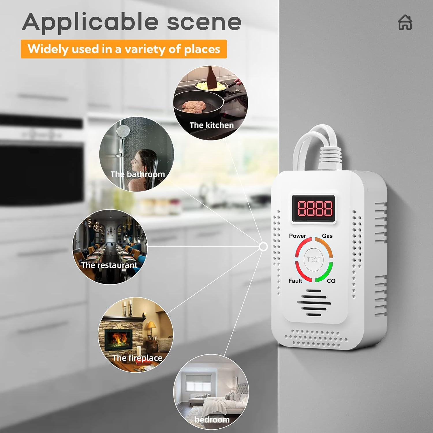 เครื่องตรวจจับก๊าซธรรมชาติ 2in - Home Security Tools บทวิจารณ์และราคา